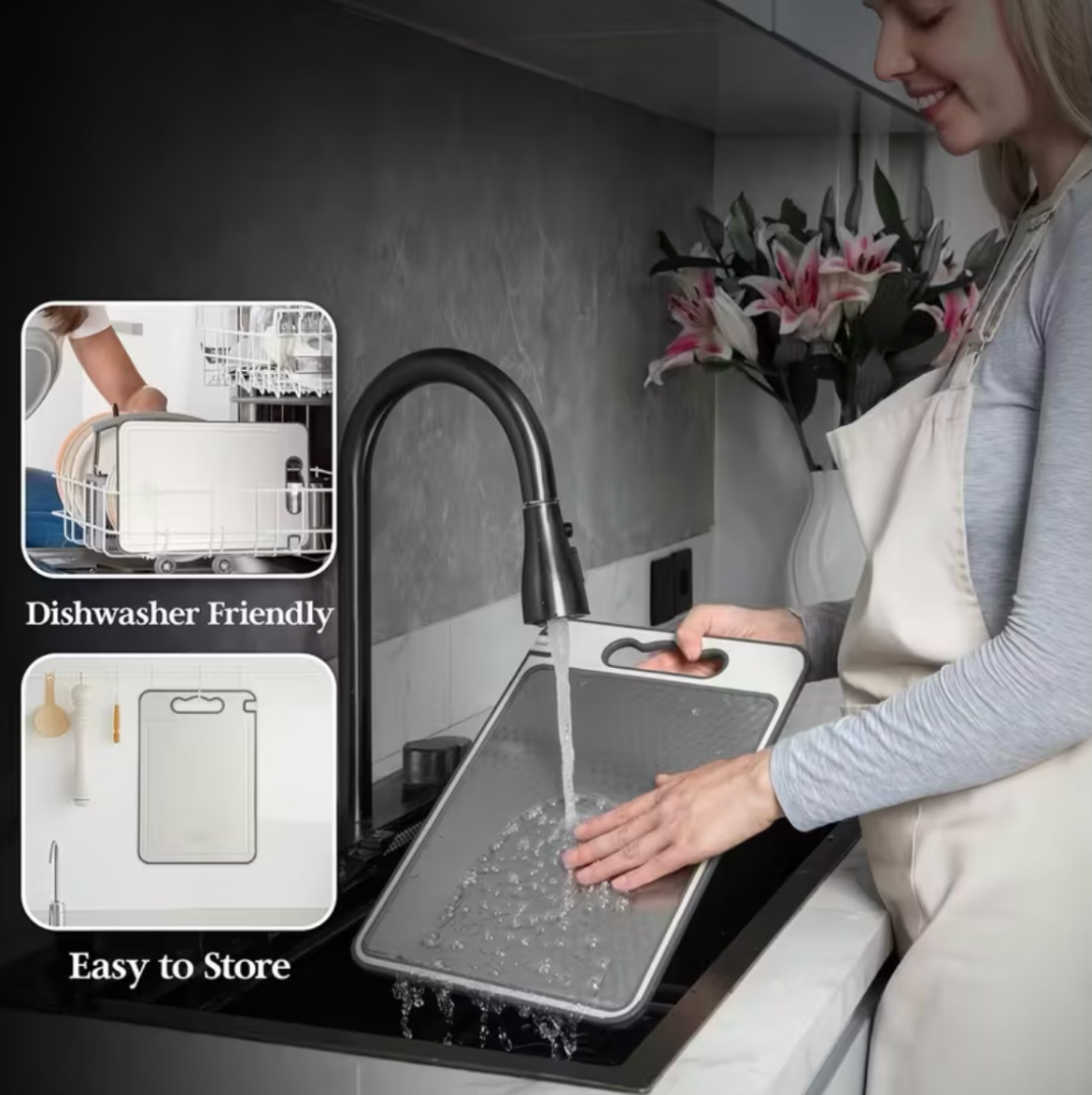 Heavy-Duty Stainless Steel Cutting Board