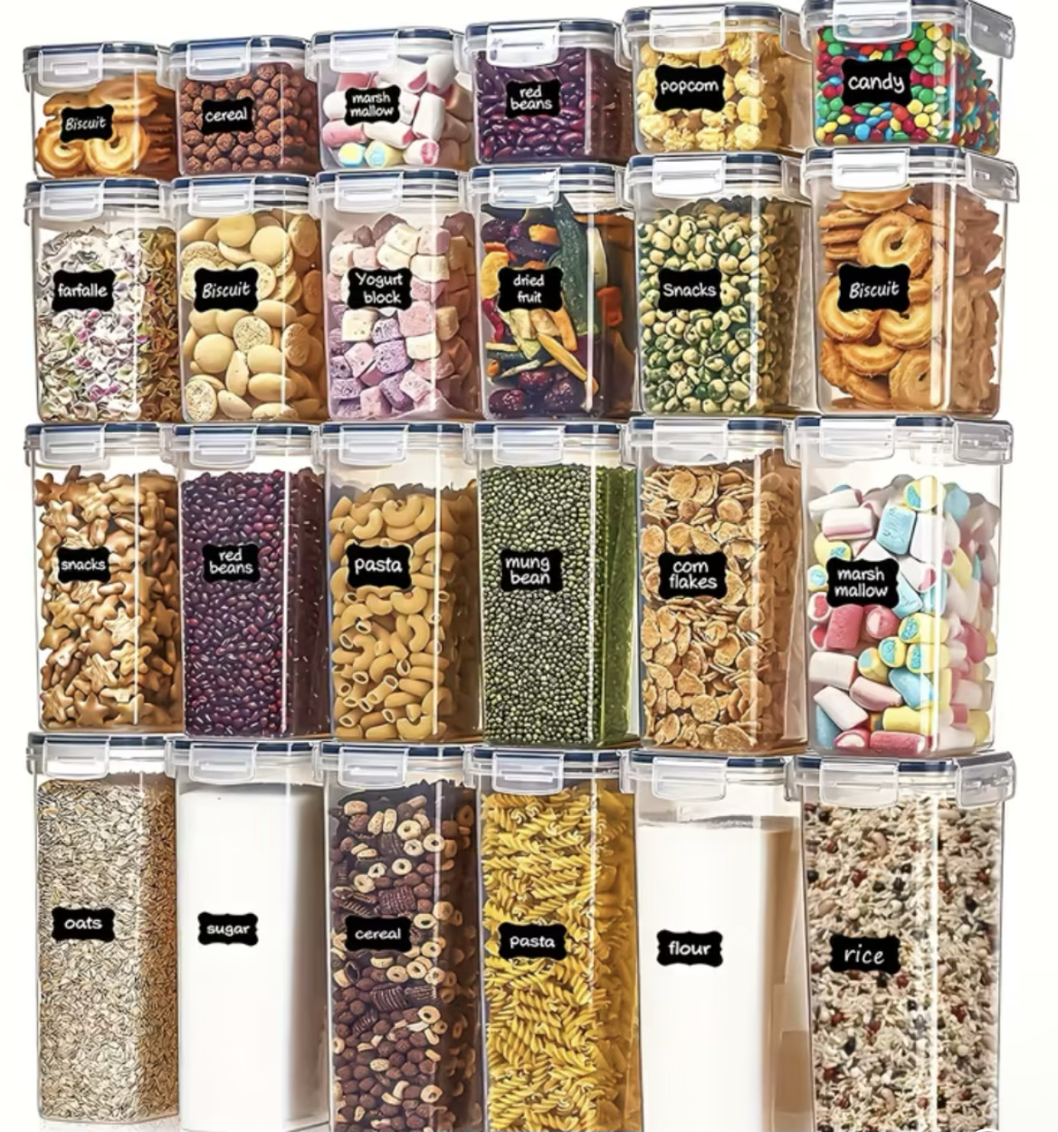 24 Sealed Food Storage Containers with Lids
