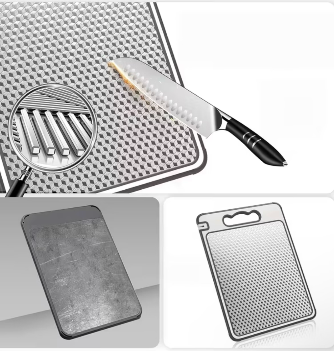Heavy-Duty Stainless Steel Cutting Board