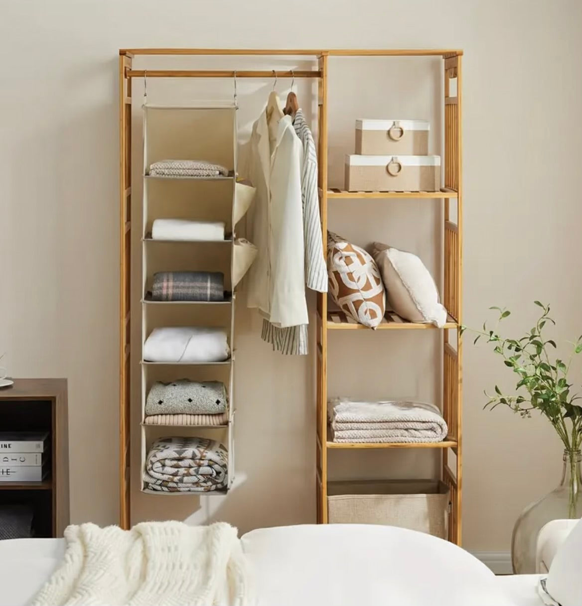 Foldable Shelf Hanging Wardrobe Storage Rack