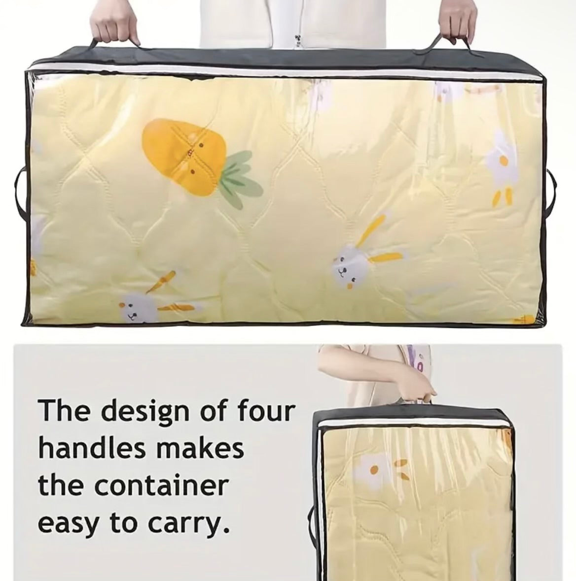 4 pcs Foldable Fabric Under-Bed Storage Bags