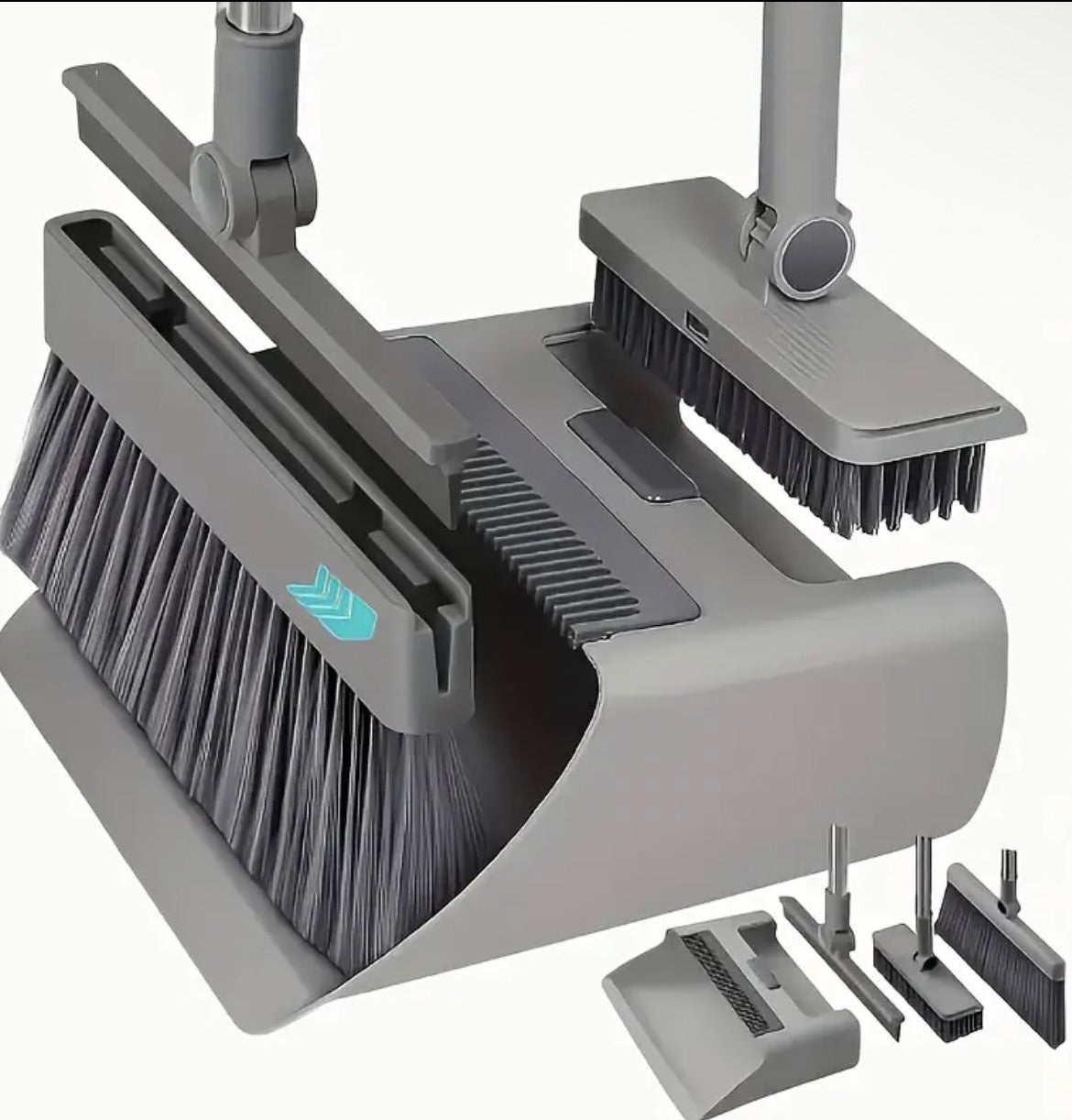 4-in-1 Long-Handled Mop with 3 Cleaning Mops