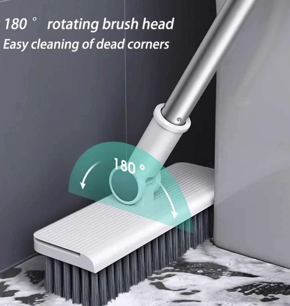 4-in-1 Long-Handled Mop with 3 Cleaning Mops