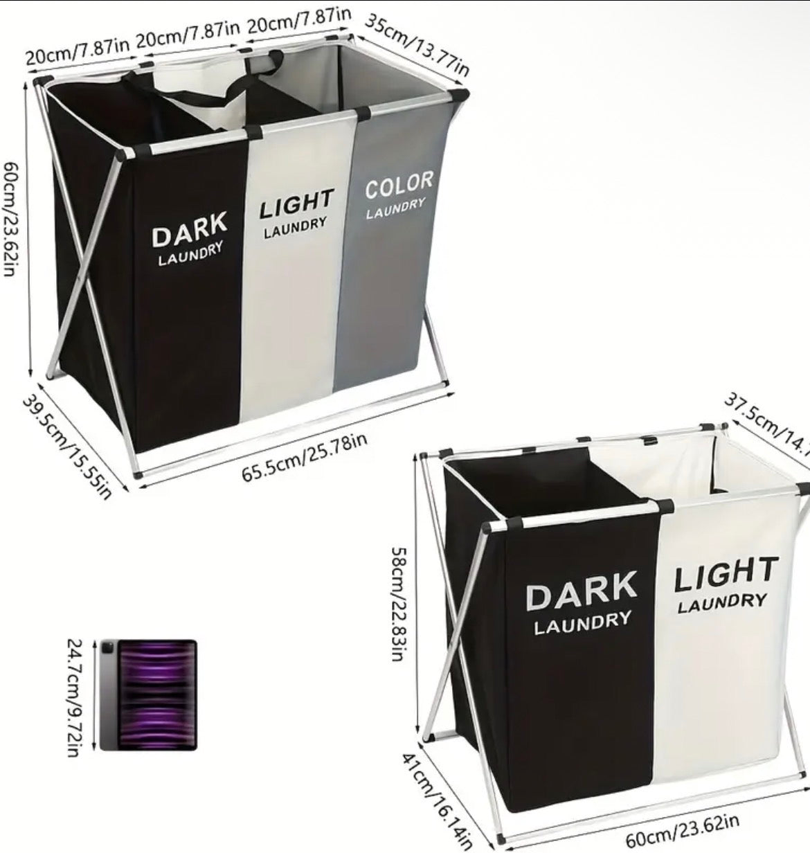 Luxury Thickened Household Folding Laundry Basket