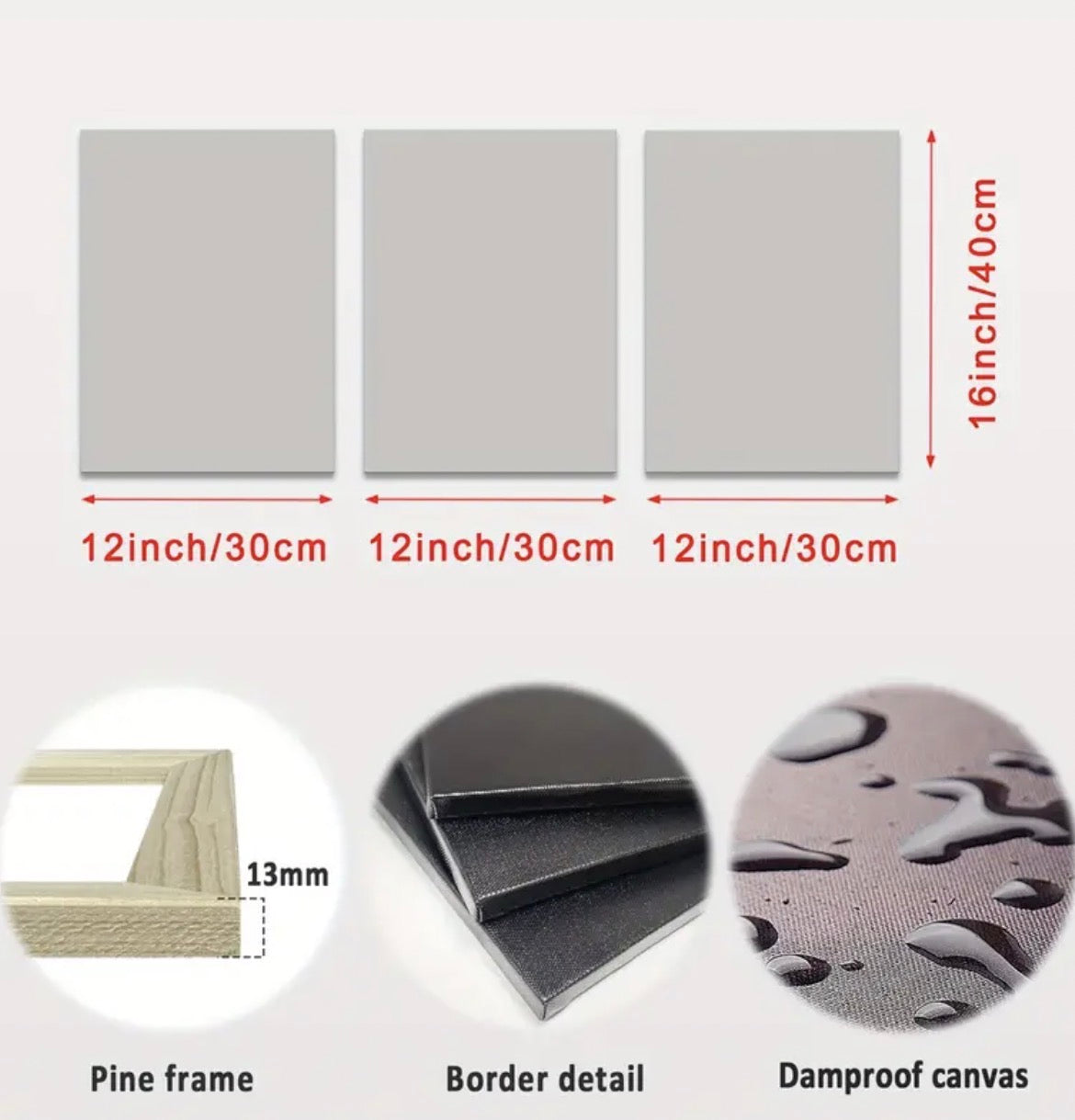 3pcs Decorative Canvas Art Set