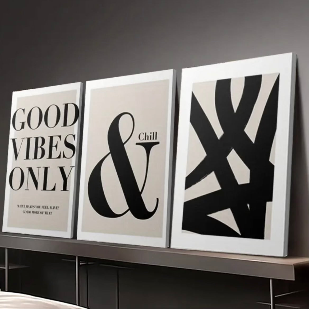 3pcs Framed Canvas Wall Art Set