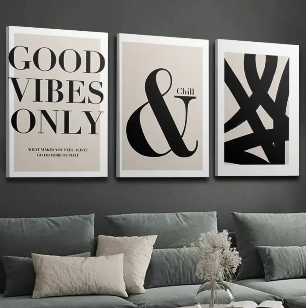 3pcs Framed Canvas Wall Art Set