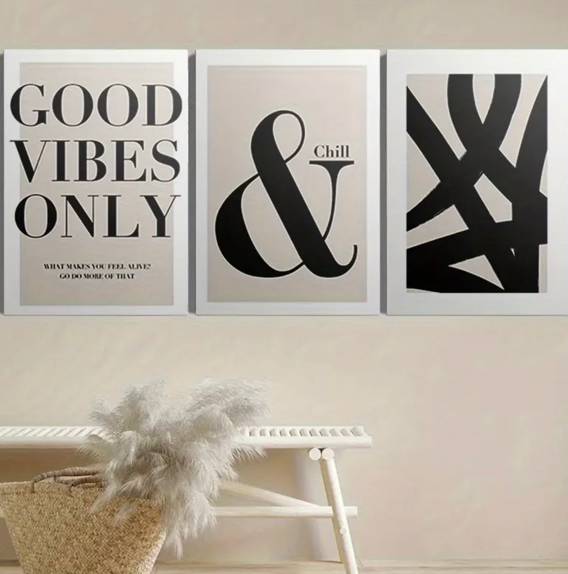 3pcs Framed Canvas Wall Art Set