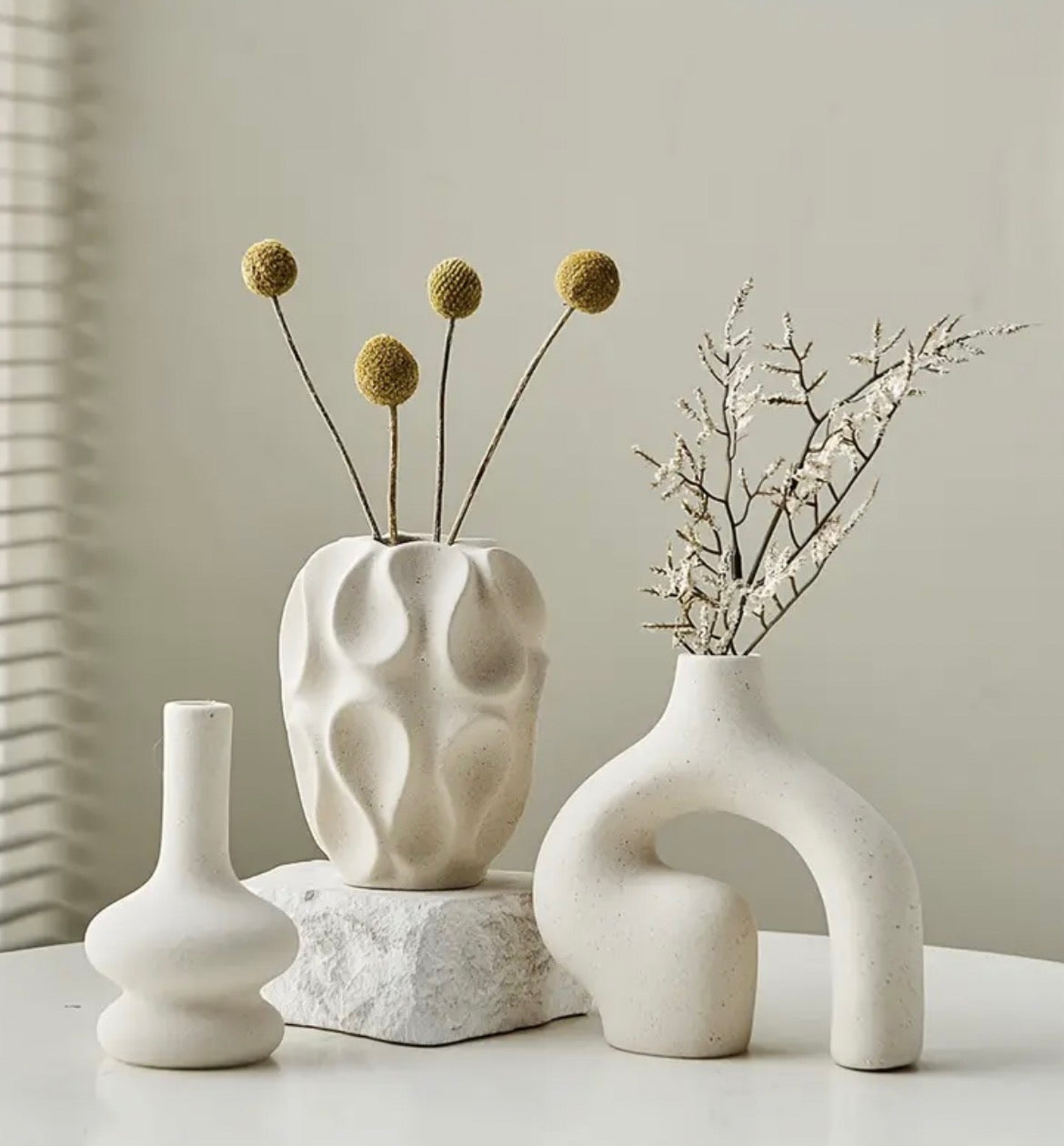 3pcs Modern Nordic Boho Ceramic Vase Set