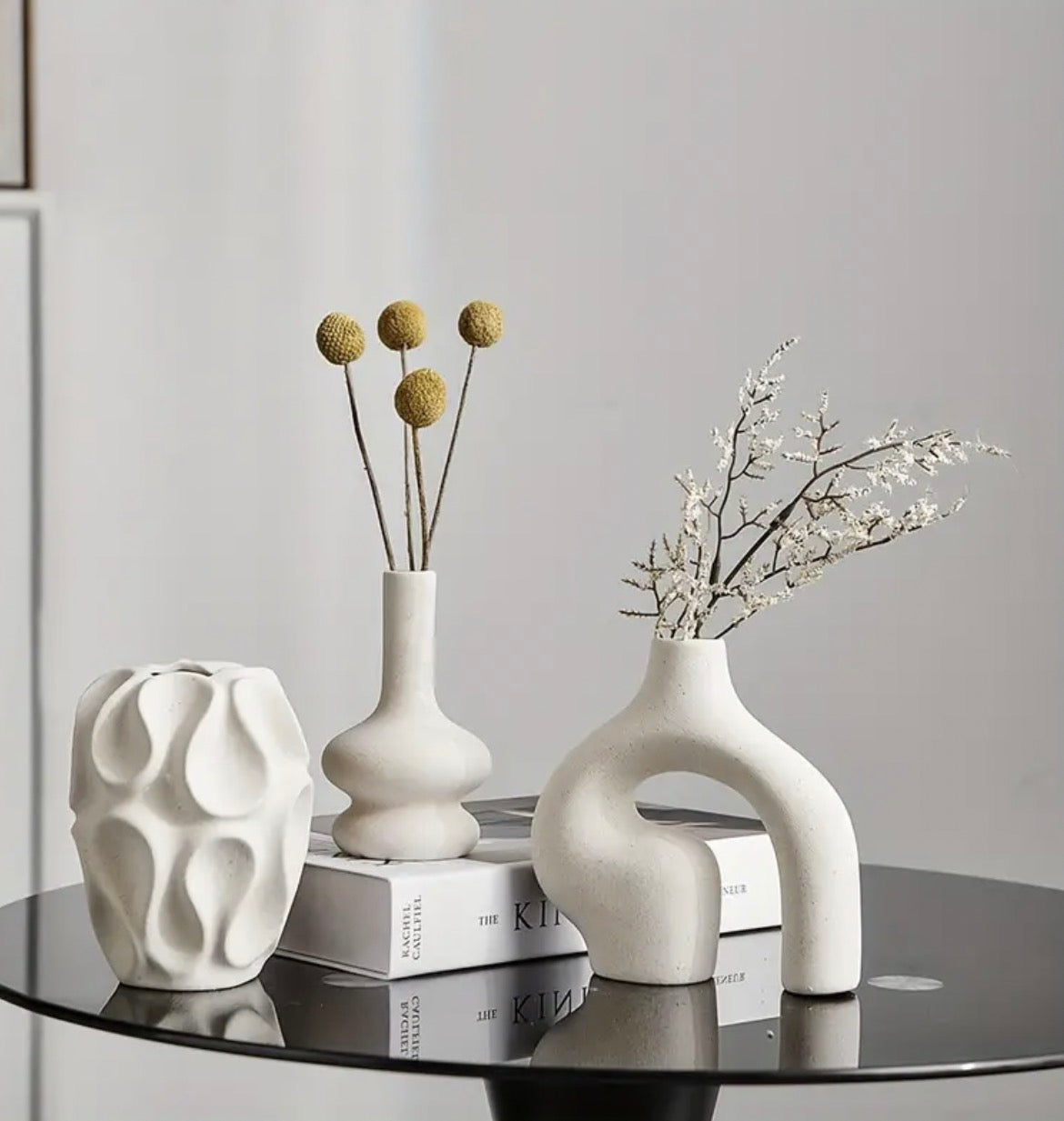 3pcs Modern Nordic Boho Ceramic Vase Set