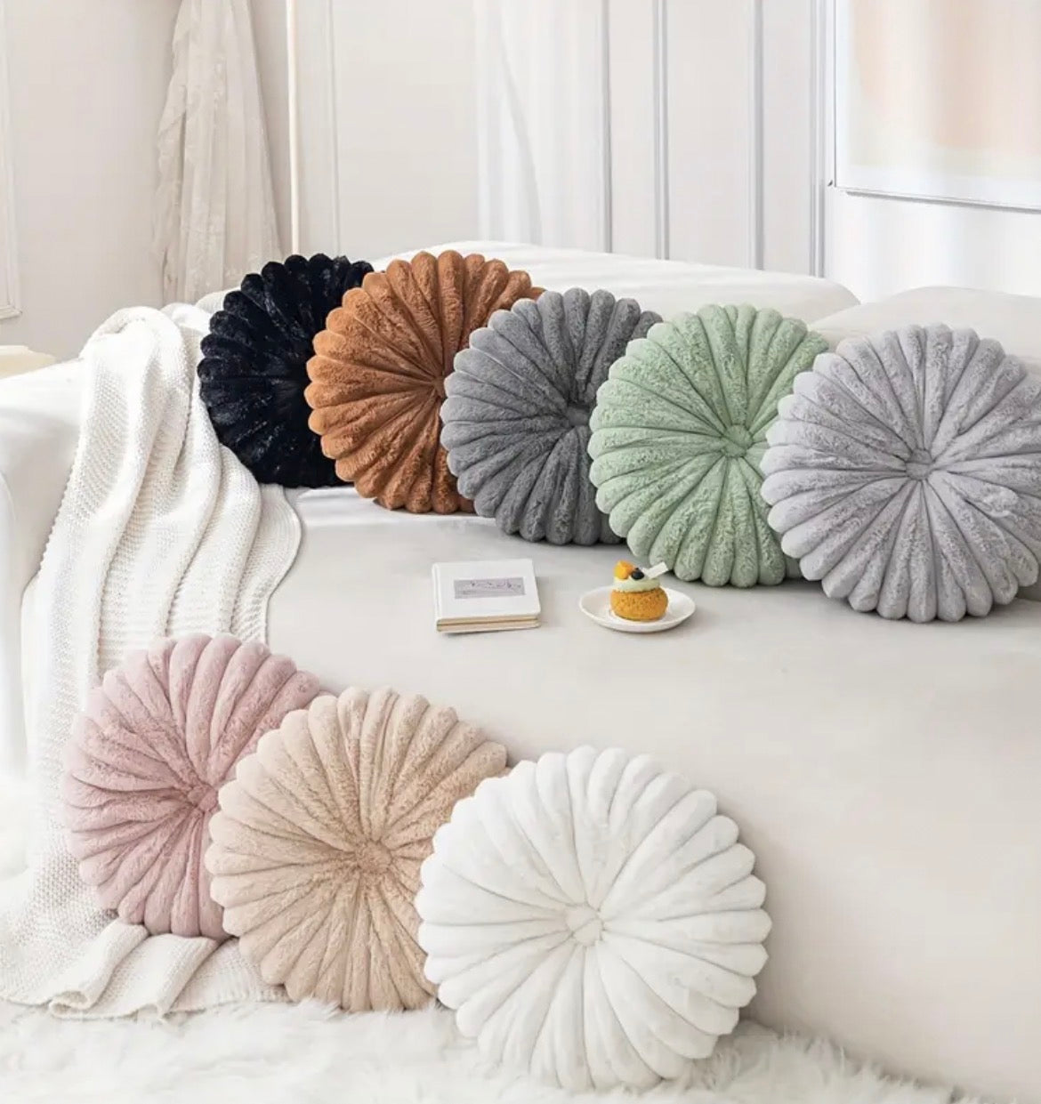 2 pcs Plush & Cozy Throw Pillows with Filler