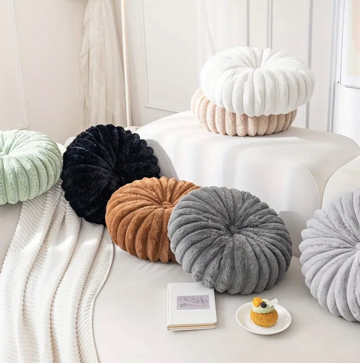 2 pcs Plush & Cozy Throw Pillows with Filler