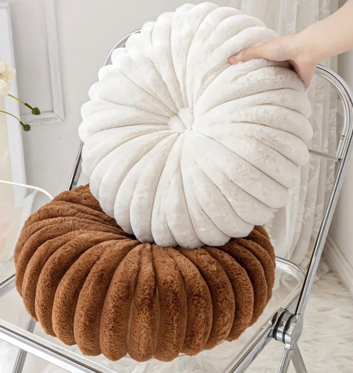 2 pcs Plush & Cozy Throw Pillows with Filler