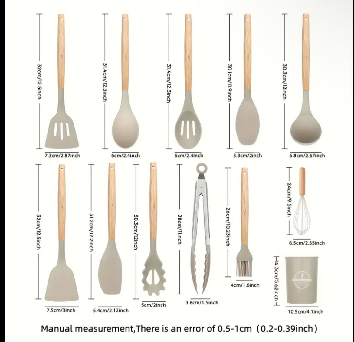 12pcs Non-Stick Silicone Kitchen Utensil Set