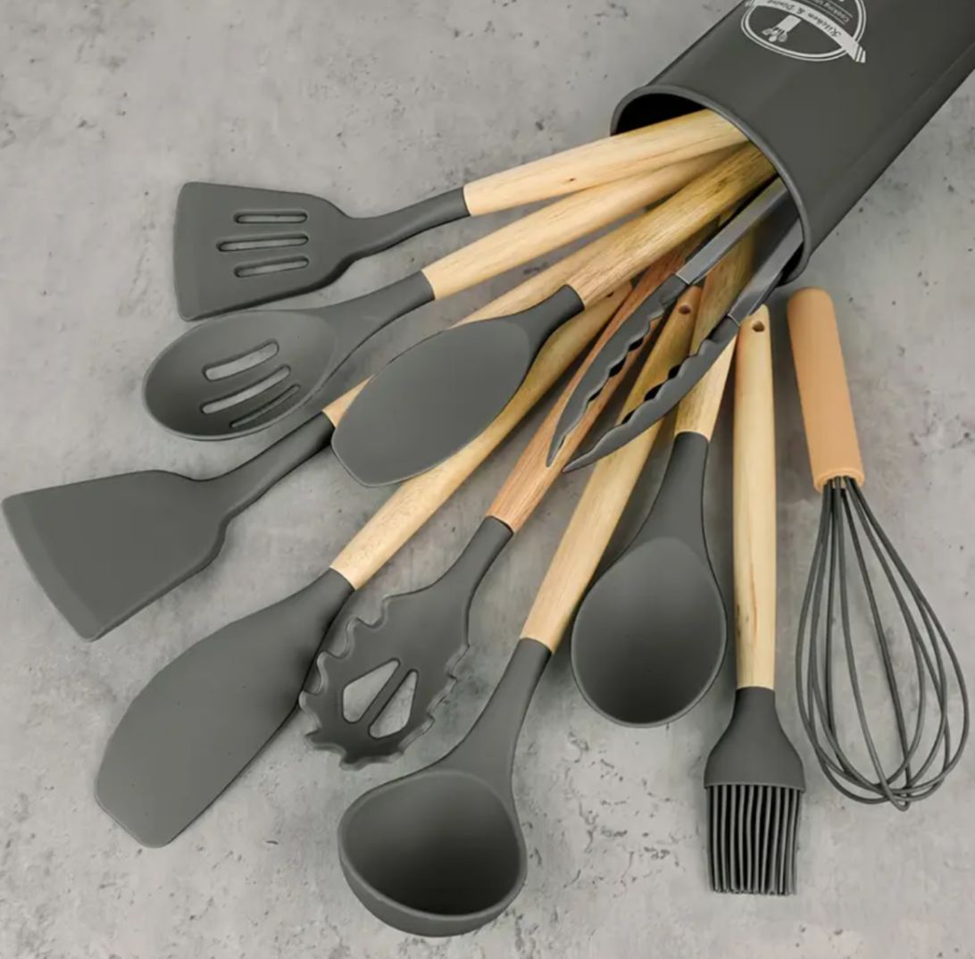 12pcs Non-Stick Silicone Kitchen Utensil Set