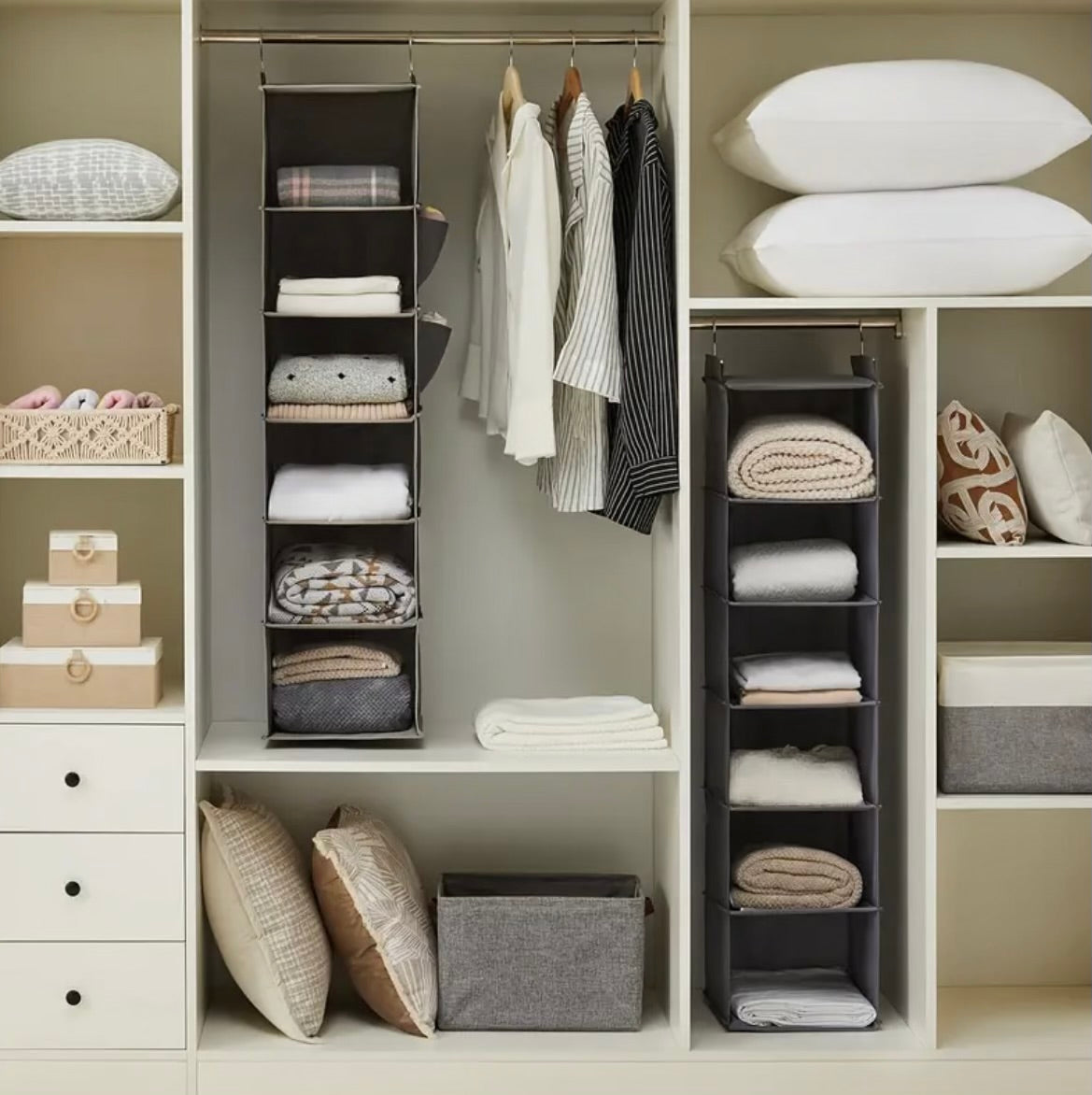 Foldable Shelf Hanging Wardrobe Storage Rack