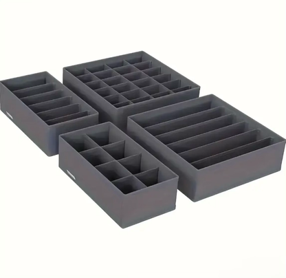 4pcs Foldable Drawer Organizer Set