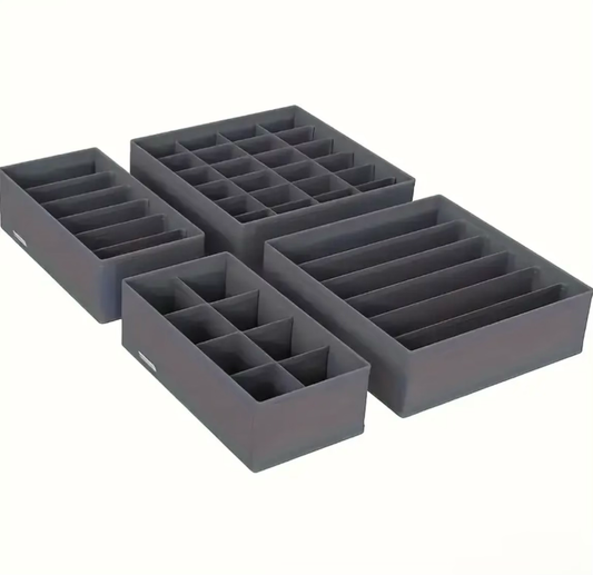 4pcs Foldable Drawer Organizer Set