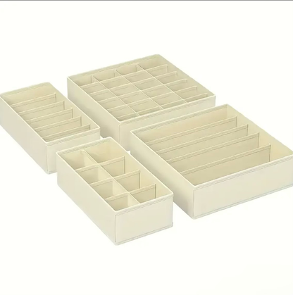 4pcs Foldable Drawer Organizer Set