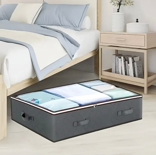 4 pcs Foldable Fabric Under-Bed Storage Bags