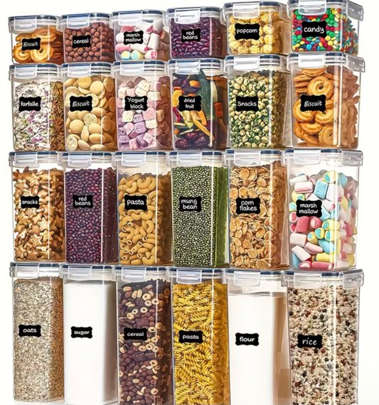 24 Sealed Food Storage Containers with Lids