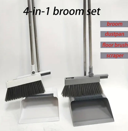 4-in-1 Long-Handled Mop with 3 Cleaning Mops