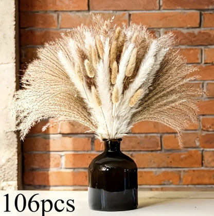 106pcs Faux Rattan Pampas Grass